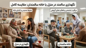 نگهداری سالمند در منزل یا خانه سالمندان